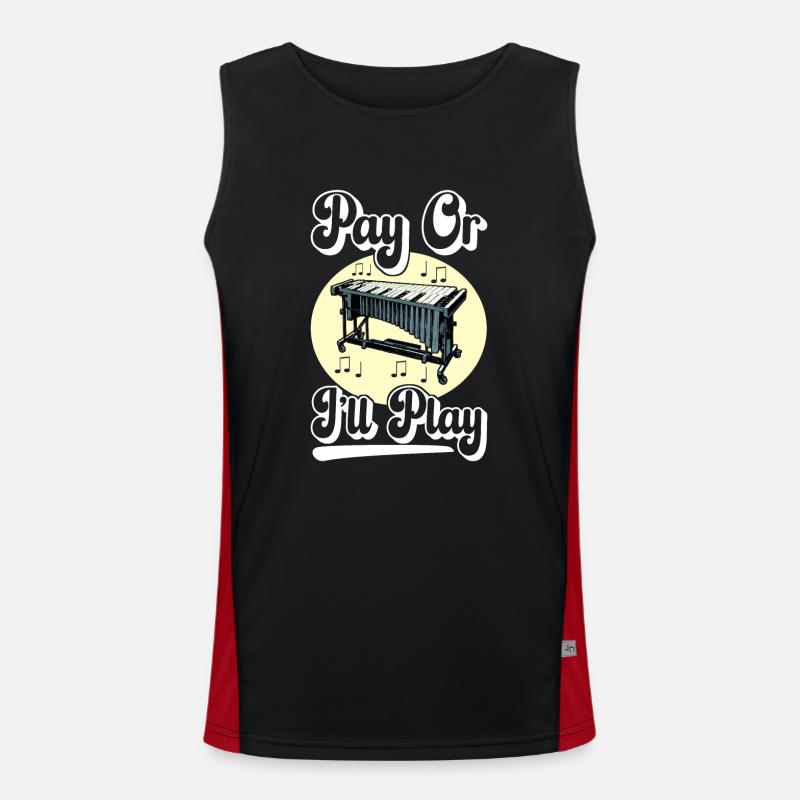 Vibraphon, vibraphonist - Men's Functional Contrast Tank Top - black/red