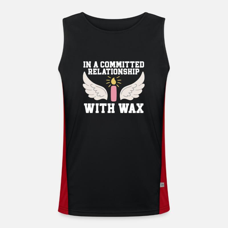 Candle Maker Candle Making - Men's Functional Contrast Tank Top  - black/red