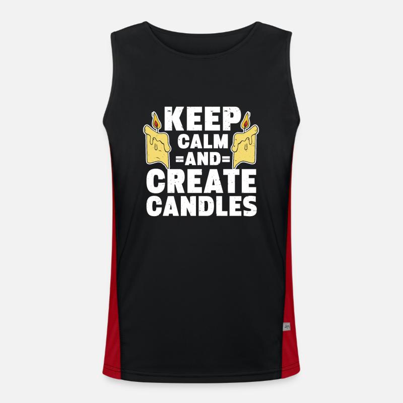 Candle Maker Candle Making Men's Functional Contrast Tank Top 