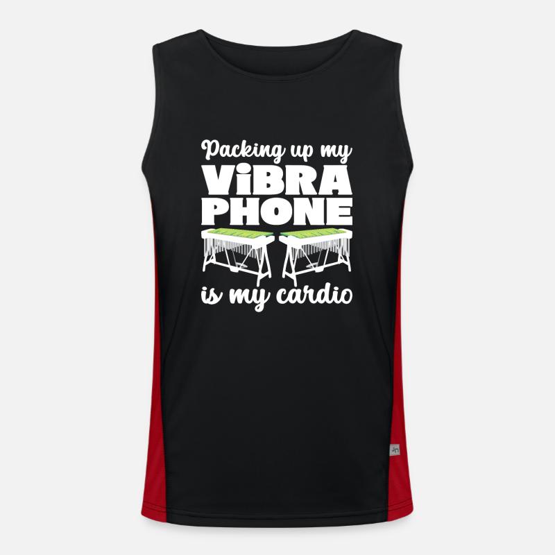 Vibraphon, vibraphonist - Men's Functional Contrast Tank Top - black/red