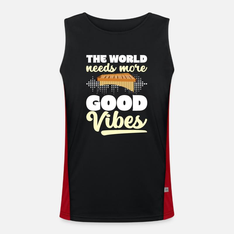 Vibraphon, vibraphonist - Men's Functional Contrast Tank Top - black/red