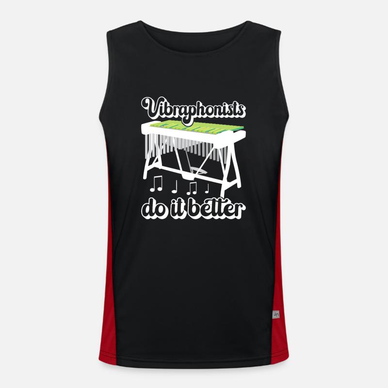 Vibraphon, vibraphonist - Men's Functional Contrast Tank Top - black/red