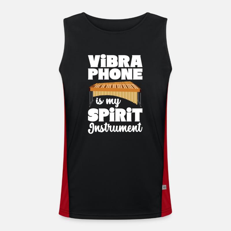 Vibraphon, vibraphonist - Men's Functional Contrast Tank Top - black/red