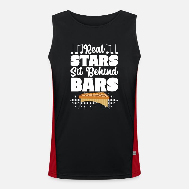 Vibraphon, vibraphonist - Men's Functional Contrast Tank Top - black/red