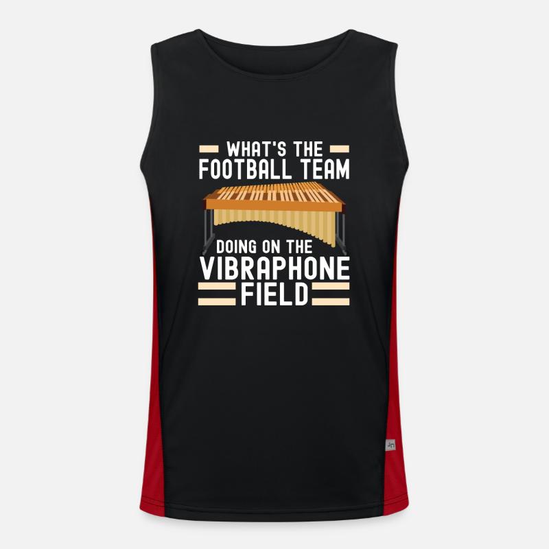 Vibraphon, vibraphonist - Men's Functional Contrast Tank Top - black/red