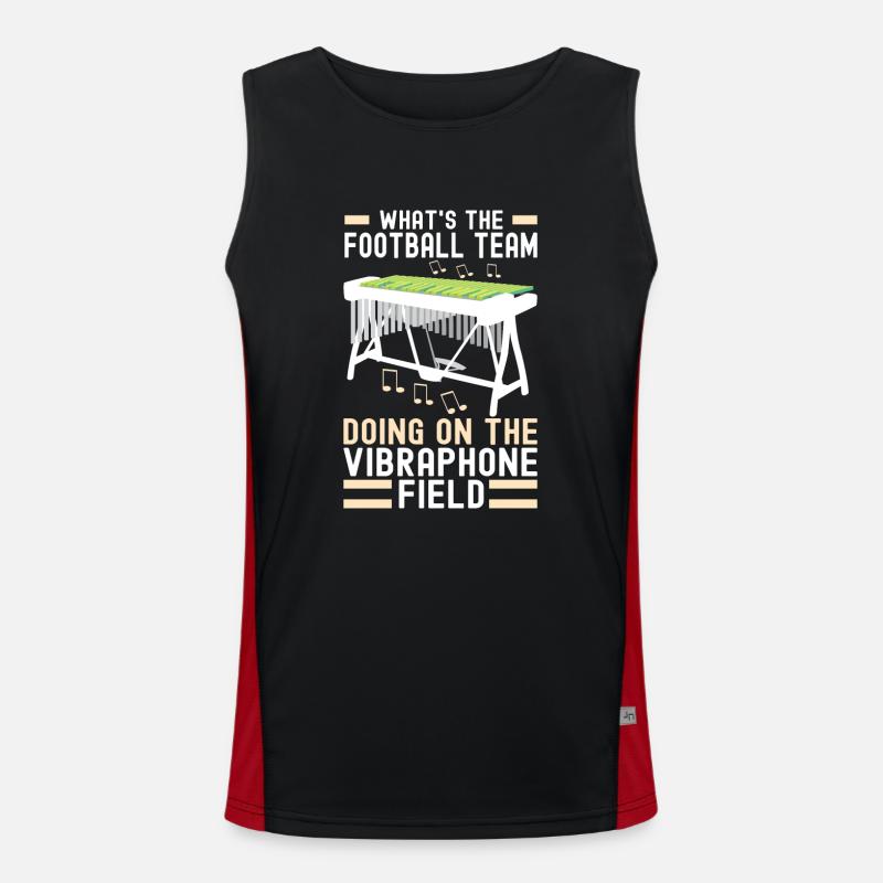 Vibraphon, vibraphonist - Men's Functional Contrast Tank Top - black/red