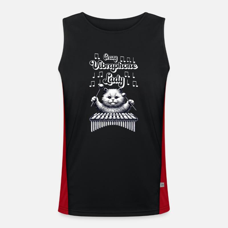 Vibraphon, vibraphonist - Men's Functional Contrast Tank Top - black/red