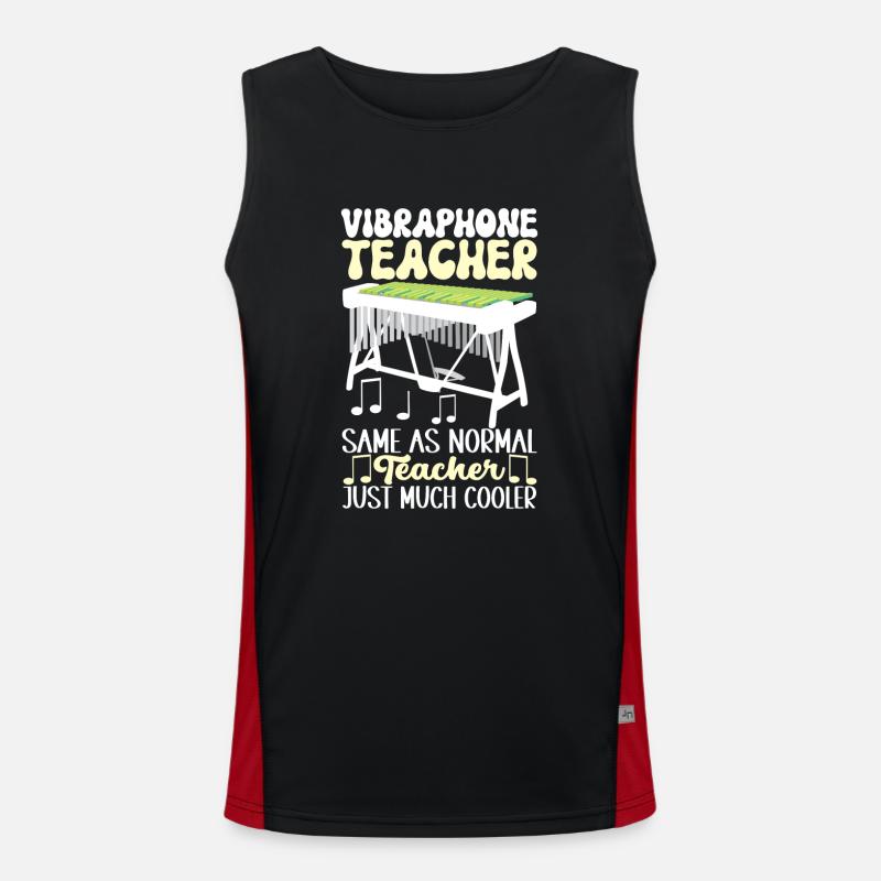 Vibraphon, vibraphonist - Men's Functional Contrast Tank Top  - black/red