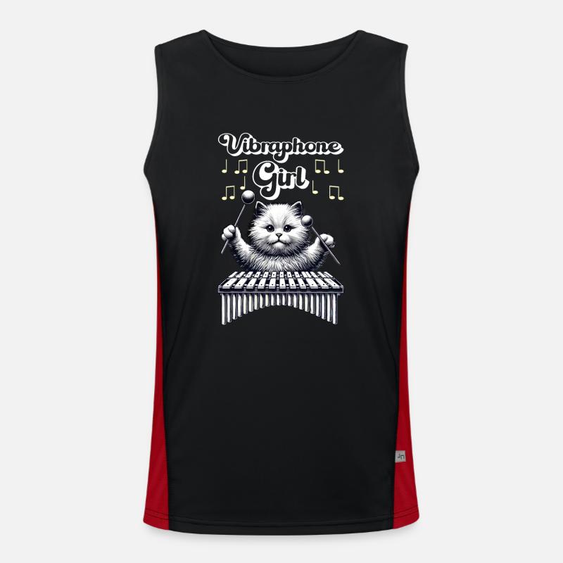 Vibraphon, vibraphonist - Men's Functional Contrast Tank Top  - black/red