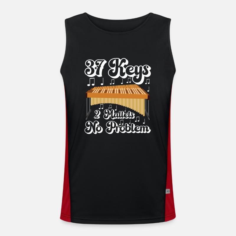 Vibraphon, vibraphonist - Men's Functional Contrast Tank Top  - black/red
