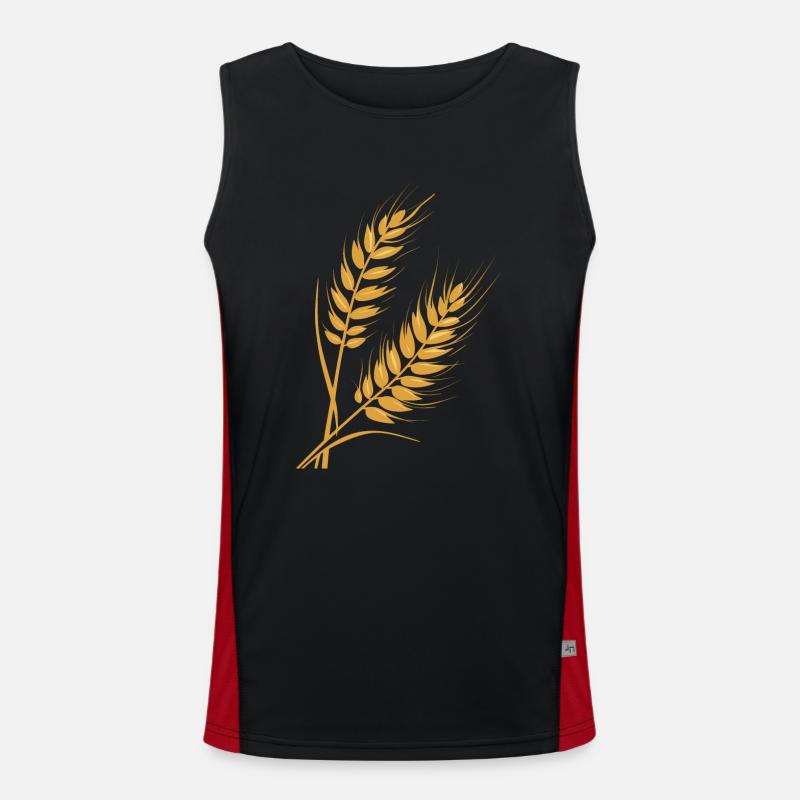 Weizen Funktionelles Kontrast-Tank Top für Männer 