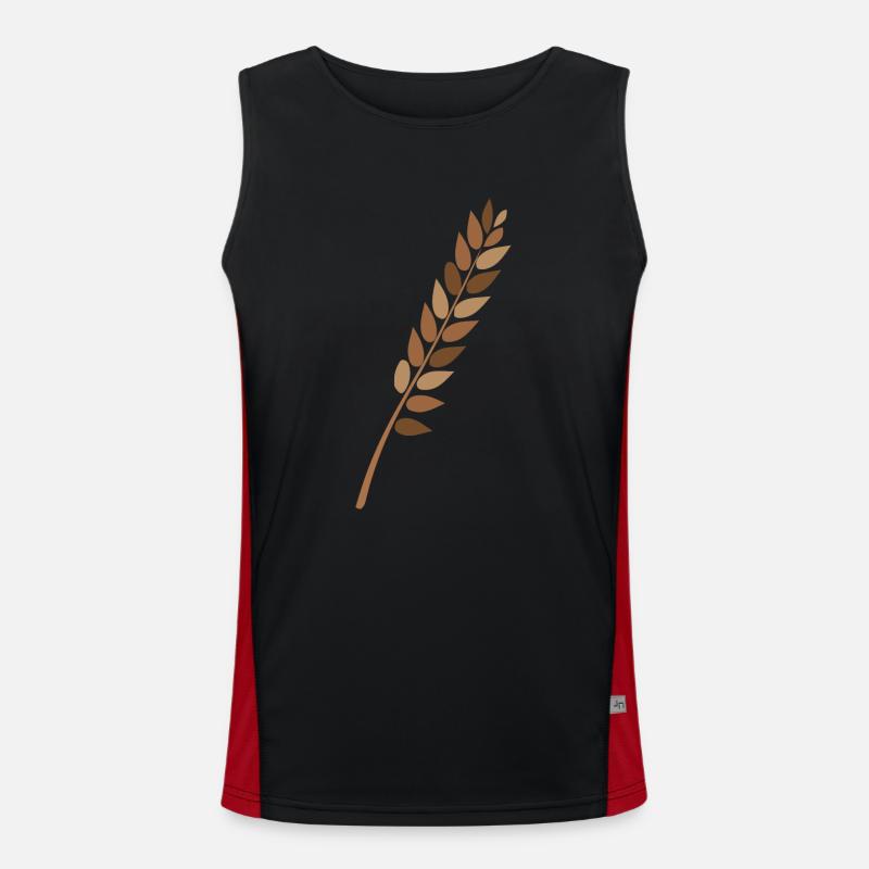 Weizen Funktionelles Kontrast-Tank Top für Männer 
