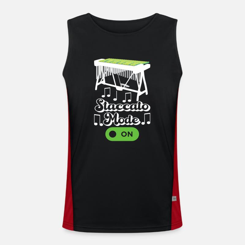 Vibraphon, vibraphonist - Men's Functional Contrast Tank Top  - black/red