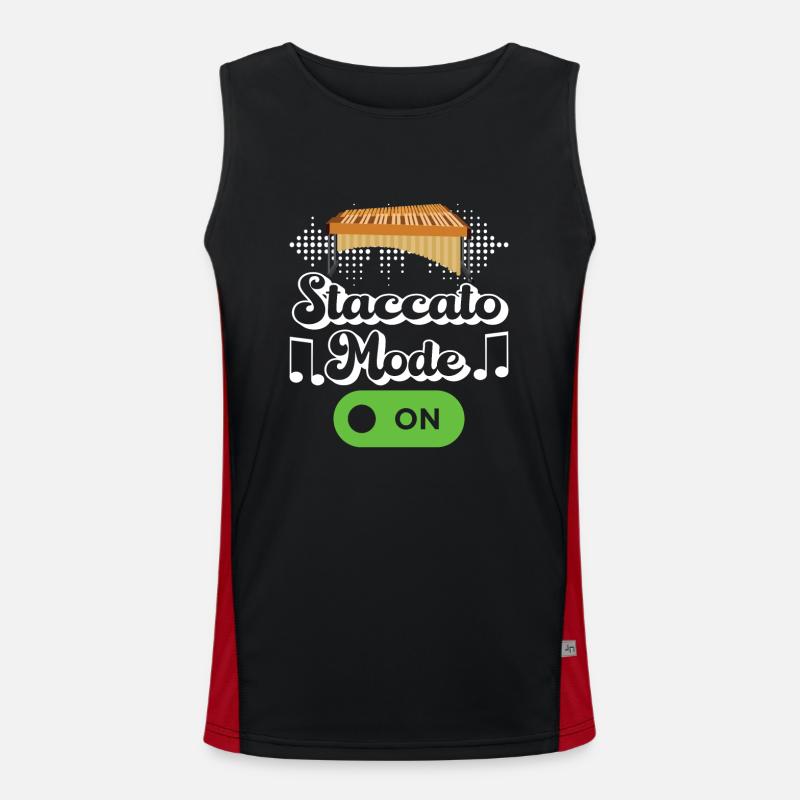 Vibraphon, vibraphonist - Men's Functional Contrast Tank Top  - black/red