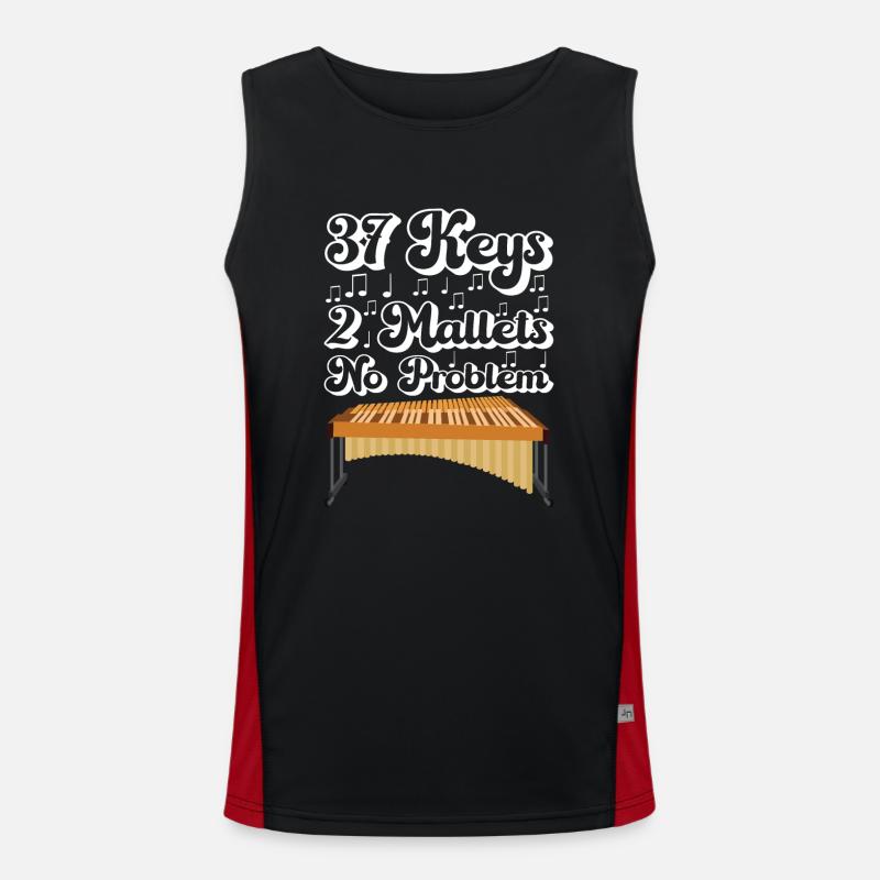 Vibraphon, vibraphonist - Men's Functional Contrast Tank Top - black/red