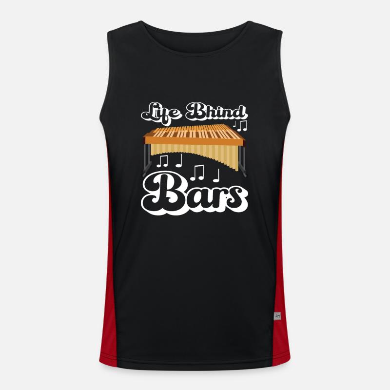 Vibraphon, vibraphonist - Men's Functional Contrast Tank Top  - black/red