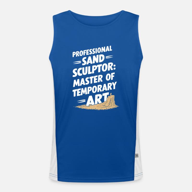 Professionelle Sandbildhauer Am Strand Bei Der Funktionelles Kontrast-Tank Top für Männer 