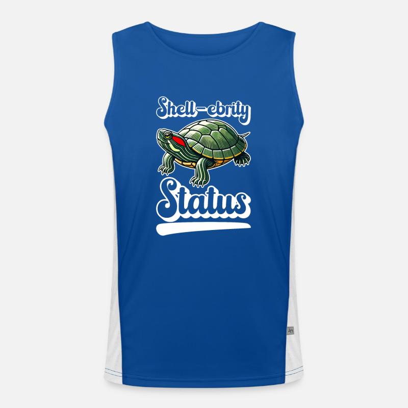 Turtle Red-eared Turtle Men's Functional Contrast Tank Top 