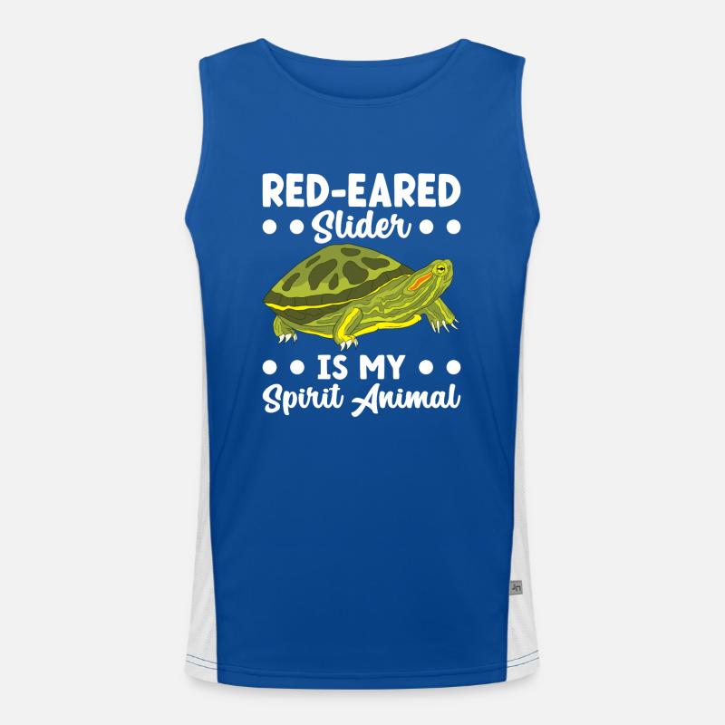 Turtle Red-eared Turtle Men's Functional Contrast Tank Top 