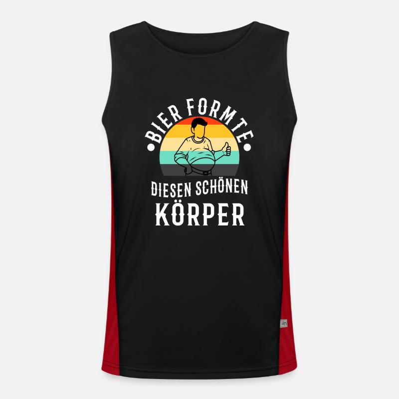 Beer shaped this beautiful body Men's Functional Contrast Tank Top 