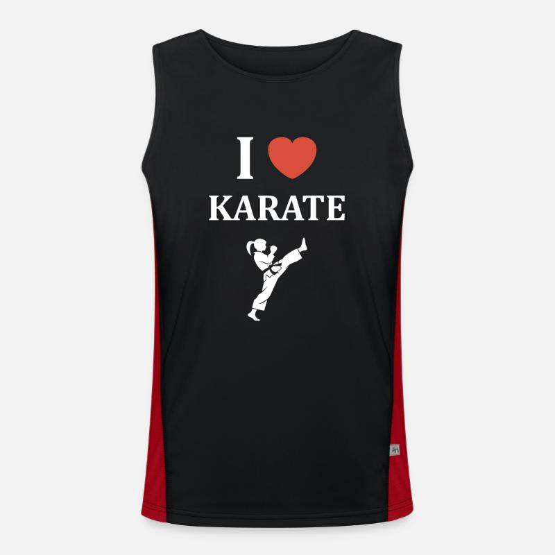 Karate Funktionelles Kontrast-Tank Top für Männer 