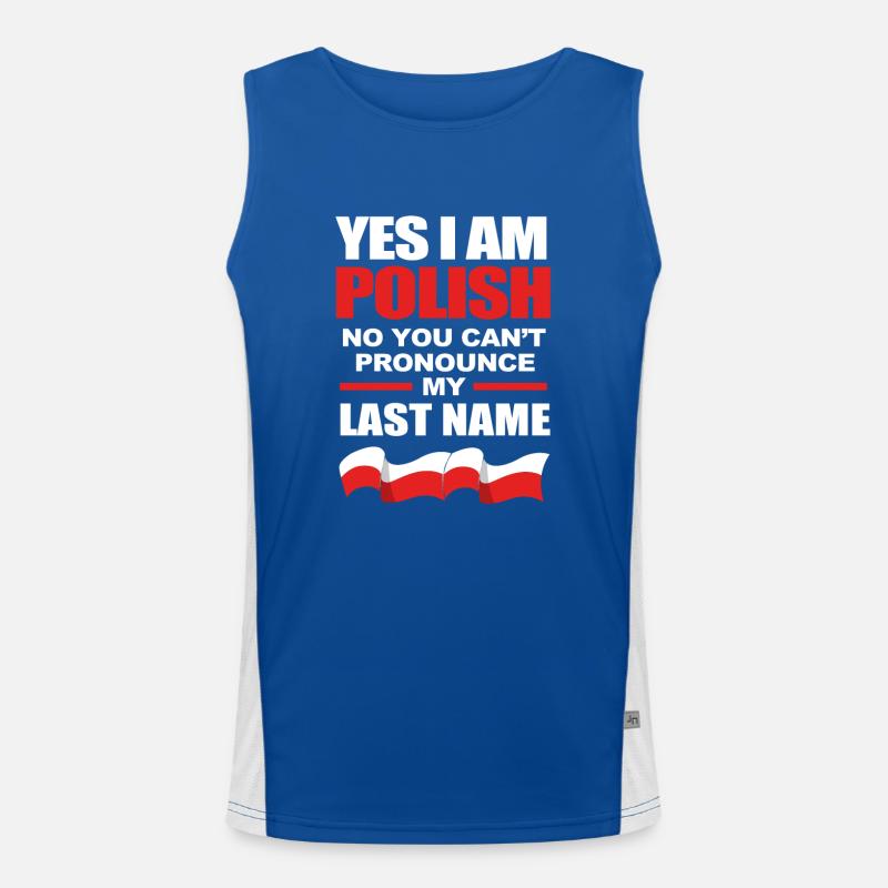 Polen Polnisch Funktionelles Kontrast-Tank Top für Männer 