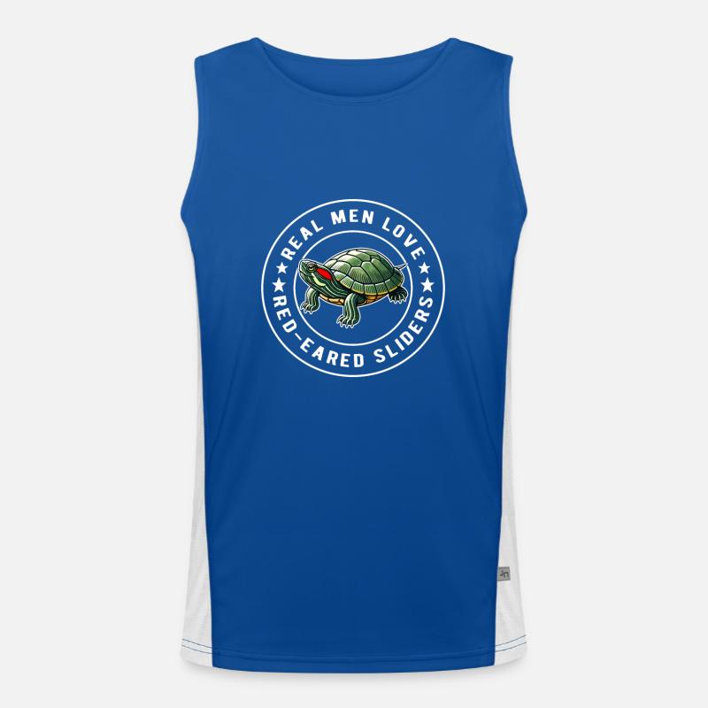 Turtle Red-eared Turtle Men's Functional Contrast Tank Top 