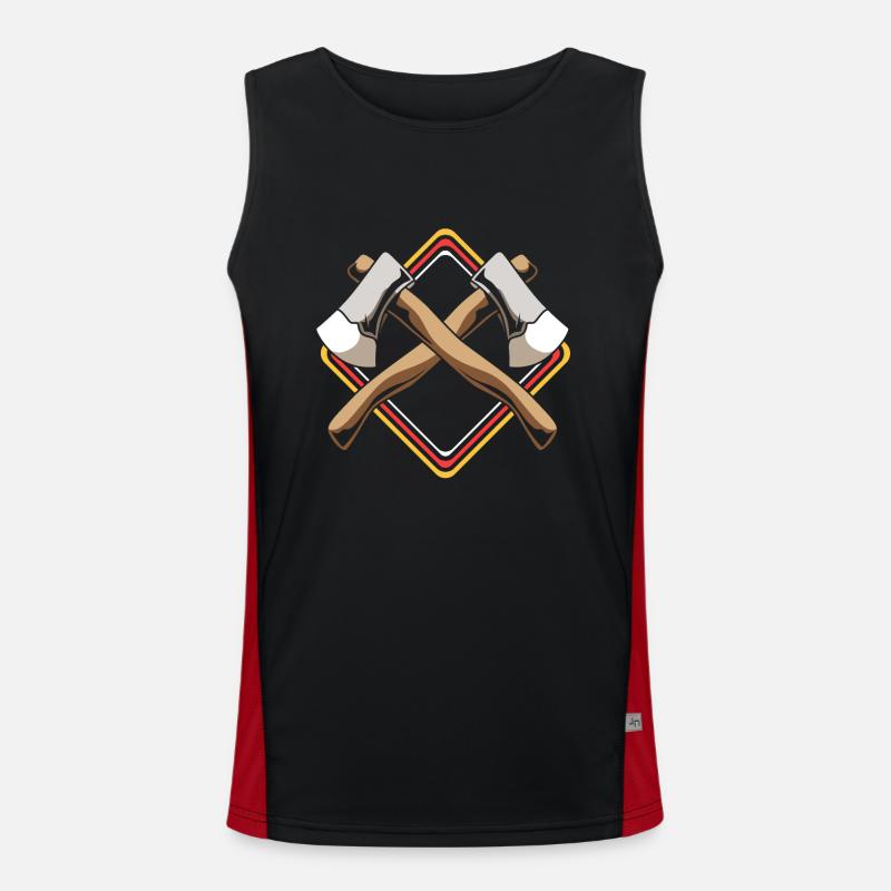 Axe Throw Men's Functional Contrast Tank Top 