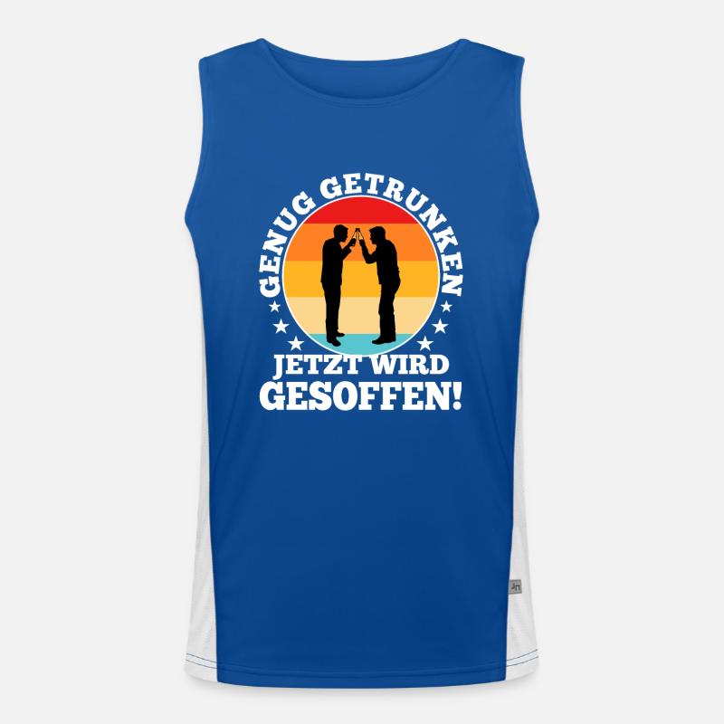 Genug getrunken jetzt wird gesoffen Funktionelles Kontrast-Tank Top für Männer 
