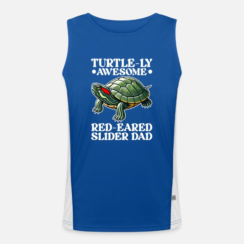 Turtle Red-eared Turtle Men's Functional Contrast Tank Top 