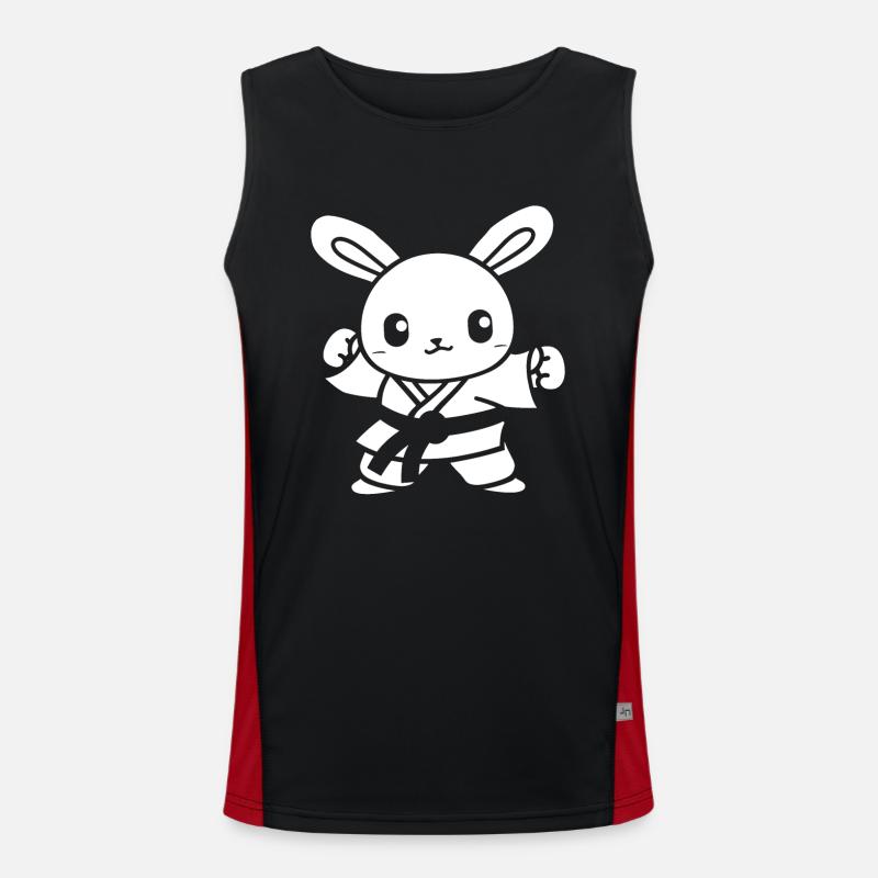 judo - Men's Functional Contrast Tank Top  - black/red