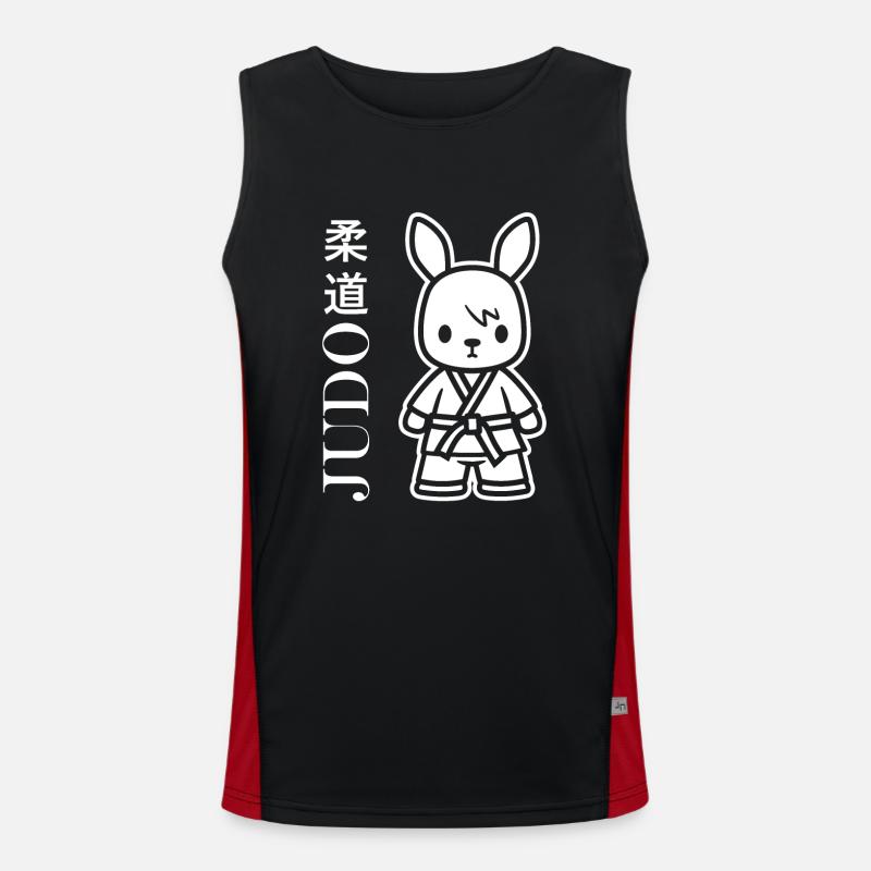 judo - Men's Functional Contrast Tank Top  - black/red