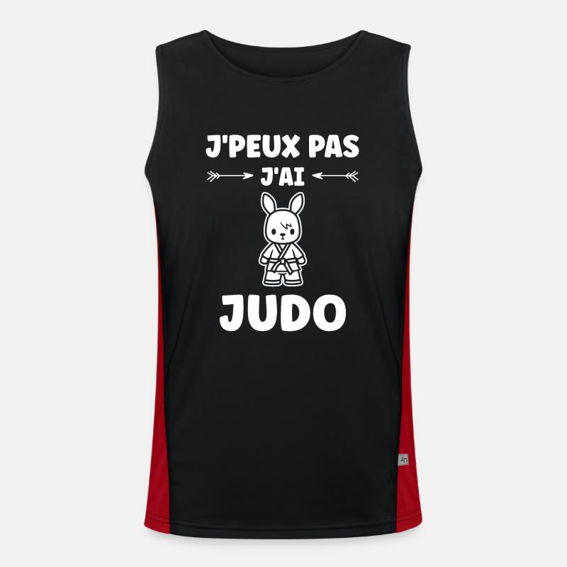 judo - Men's Functional Contrast Tank Top  - black/red