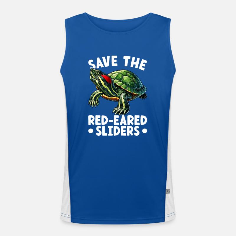Turtle Red-eared Turtle Men's Functional Contrast Tank Top 