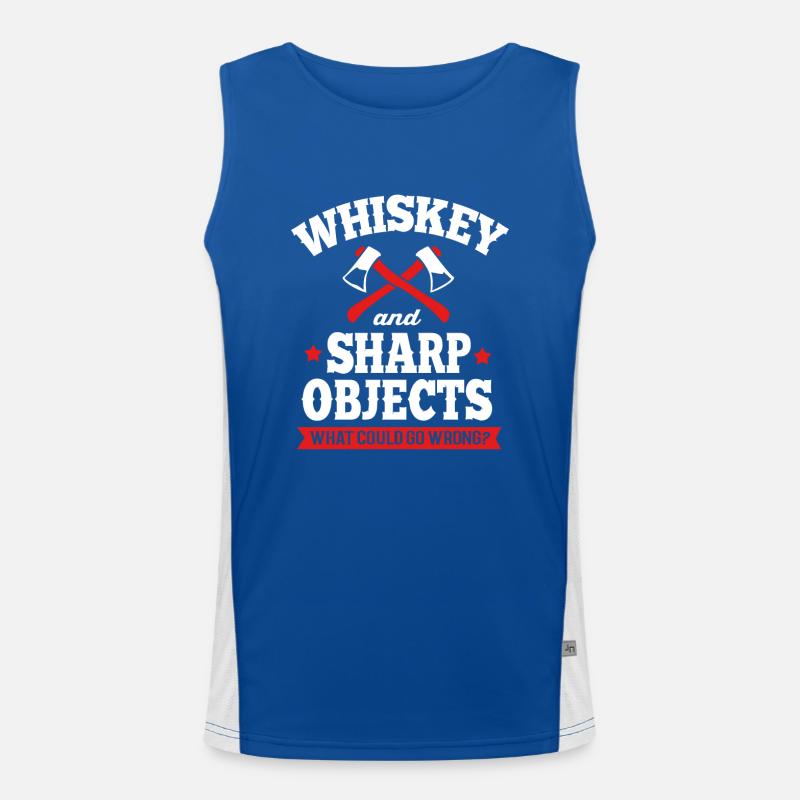 Axt Werfen Funktionelles Kontrast-Tank Top für Männer 