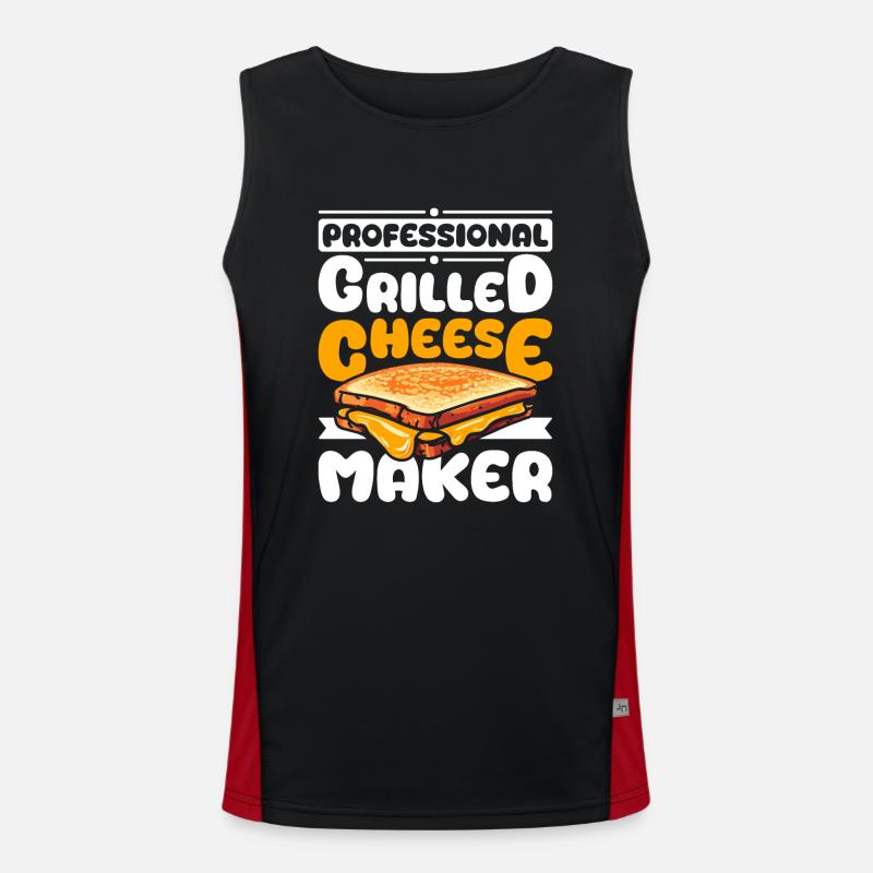 Professional Grilled cheese maker - Men's Functional Contrast Tank Top  - black/red