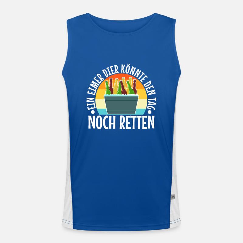 Ein Eimer Bier könnte den Tag noch retten Funktionelles Kontrast-Tank Top für Männer 