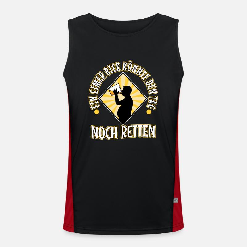 Ein Eimer Bier könnte den Tag noch retten Funktionelles Kontrast-Tank Top für Männer 