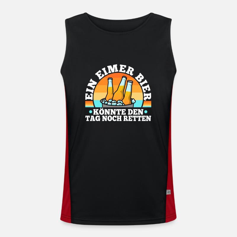 Ein Eimer Bier könnte den Tag noch retten Funktionelles Kontrast-Tank Top für Männer 