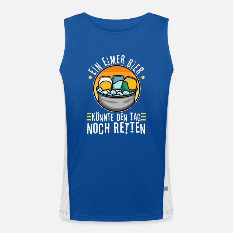 Ein Eimer Bier könnte den Tag noch retten Funktionelles Kontrast-Tank Top für Männer 