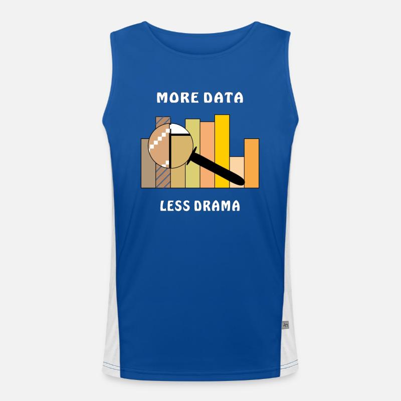 MORE DATA LESS DRAMA Funktionelles Kontrast-Tank Top für Männer 