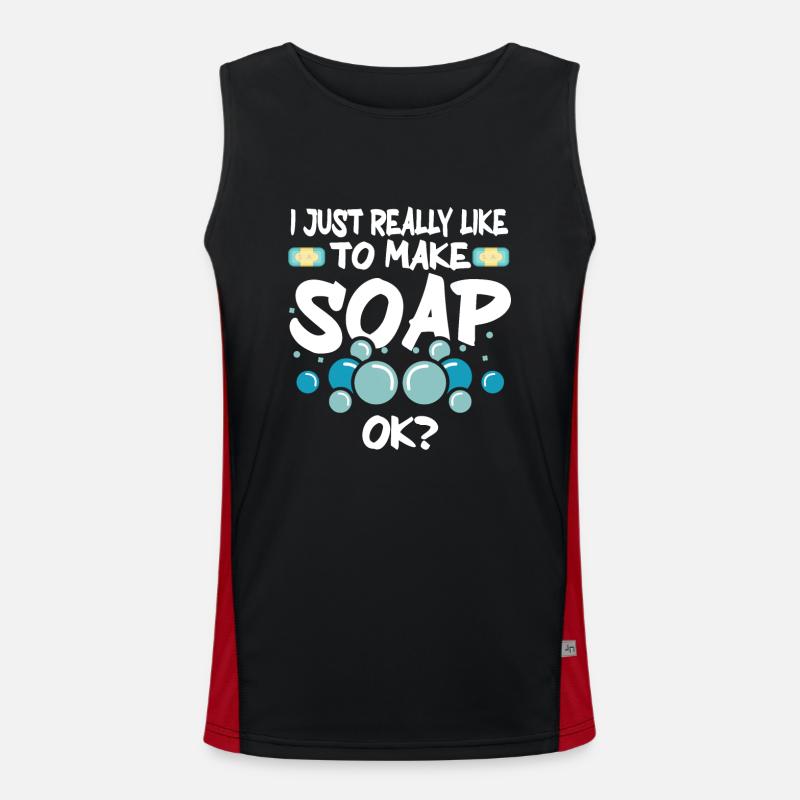 Soap Making Soap Maker Men's Functional Contrast Tank Top 