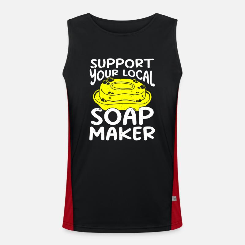 Soap Making Soap Maker Men's Functional Contrast Tank Top 