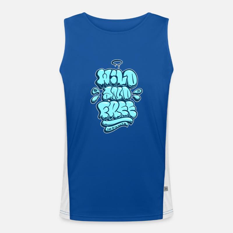Wild and free Asik Graffiti Throwup Simple Style Funktionelles Kontrast-Tank Top für Männer 