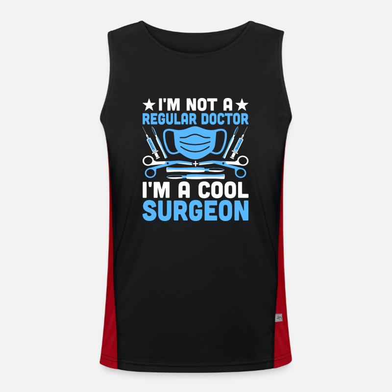 Ich bin kein normaler Arzt, ich bin ein cooler Chirurg, Chirurg Funktionelles Kontrast-Tank Top für Männer 