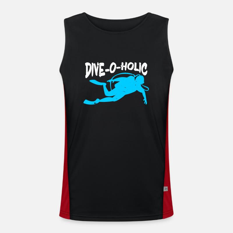 Scuba Diving Diver Men's Functional Contrast Tank Top 