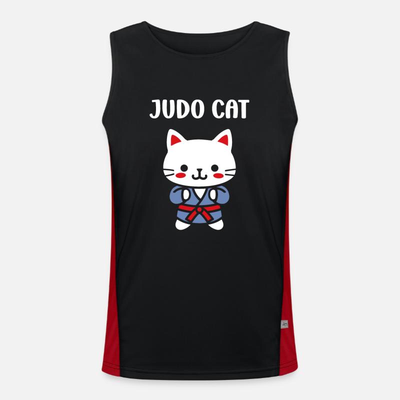 judo - Men's Functional Contrast Tank Top  - black/red