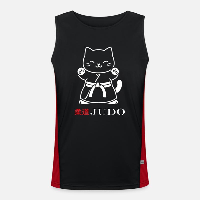 judo - Men's Functional Contrast Tank Top  - black/red