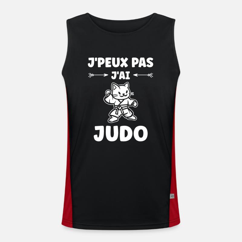 judo - Men's Functional Contrast Tank Top  - black/red