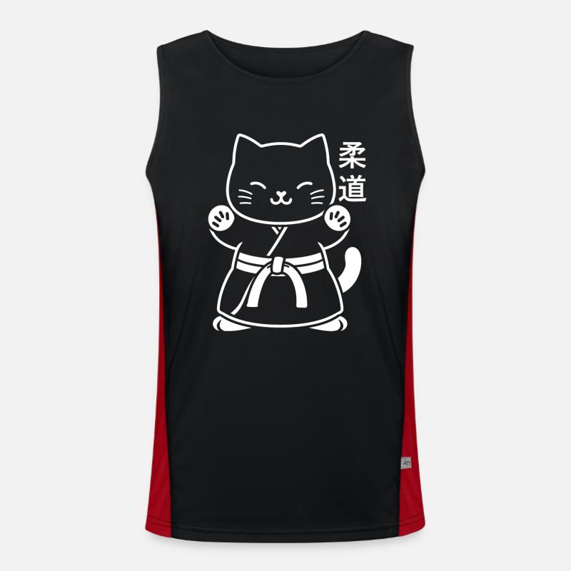 judo - Men's Functional Contrast Tank Top  - black/red
